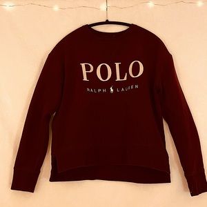 Maroon oversized POLO sweater!